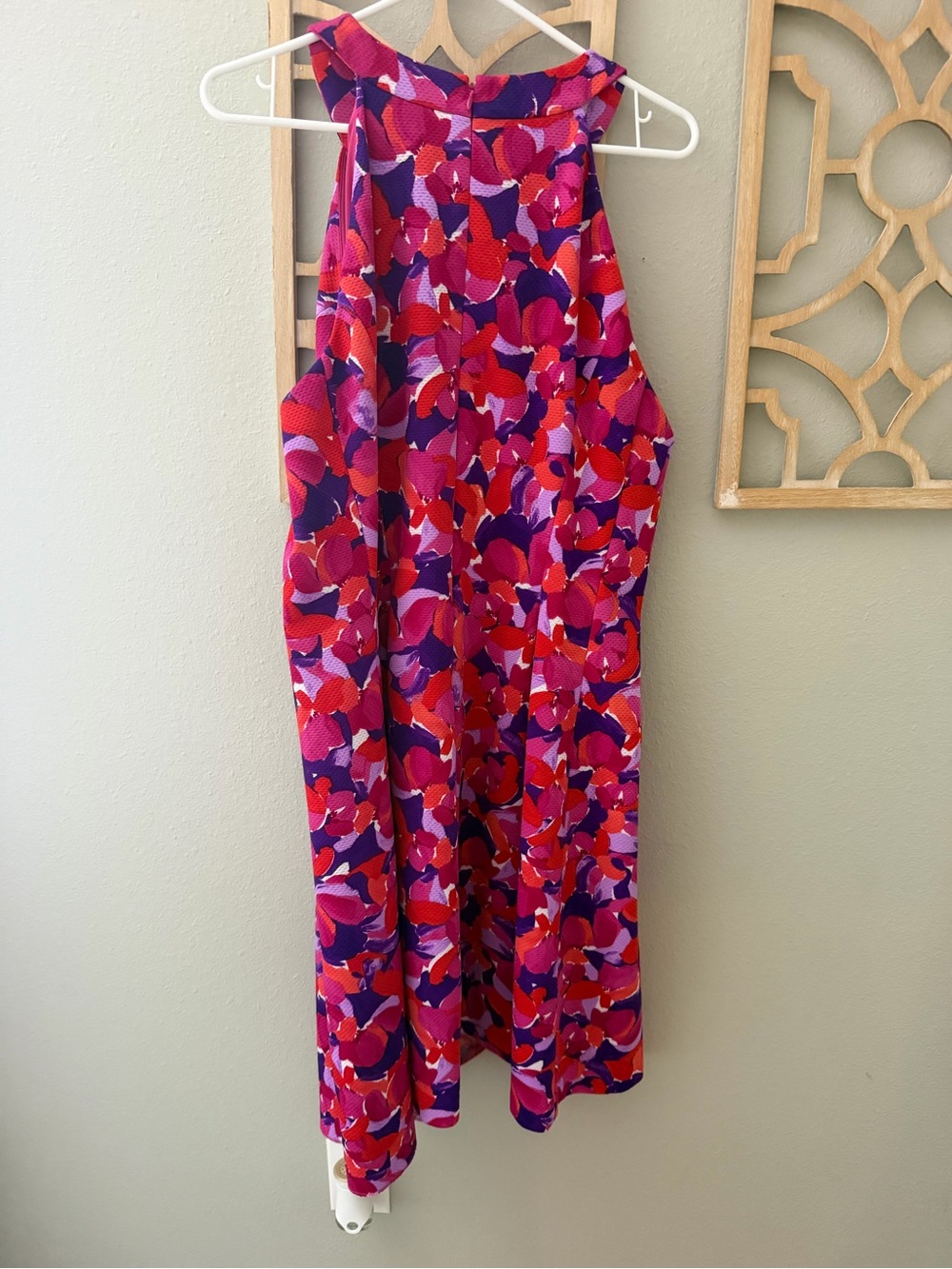 Pappagallo Pink Purple Red Floral Knit Dress - Picture 4 of 4